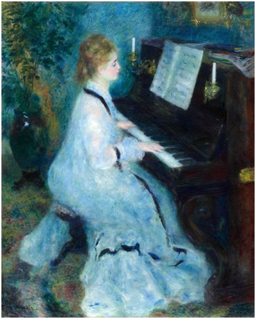 Donna al pianoforte di P. A. Renoir