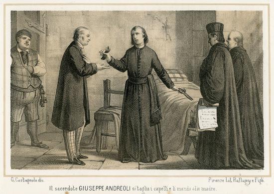 Il sacerdote Giuseppe Andreoli si taglia i capelli e li manda alla madre (Miniatura 219x155 px)