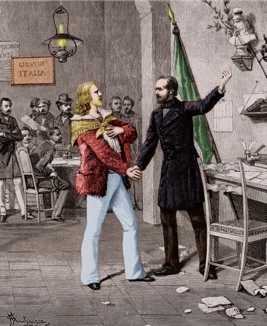 Il primo incontro di Garibaldi e Mazzini (Miniatura 219x266 px)
